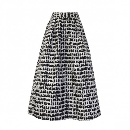 BayBee lady Jacquard skirt(black check)