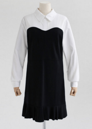 DHOLIC 【t45284】ラッフルフラットワンピース