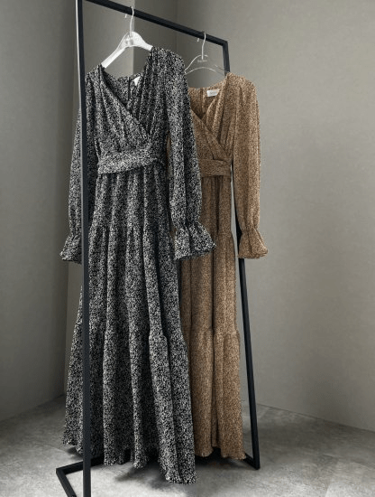 BayBee flower cache-coeur dress(camel)