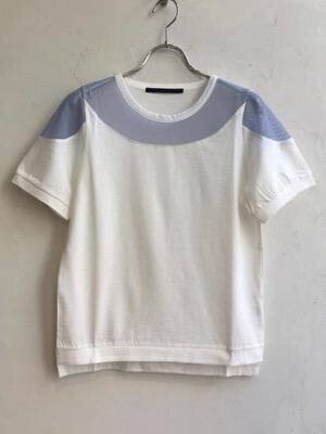 NAVY.WO サークルチュールデザイン 半袖カットソー