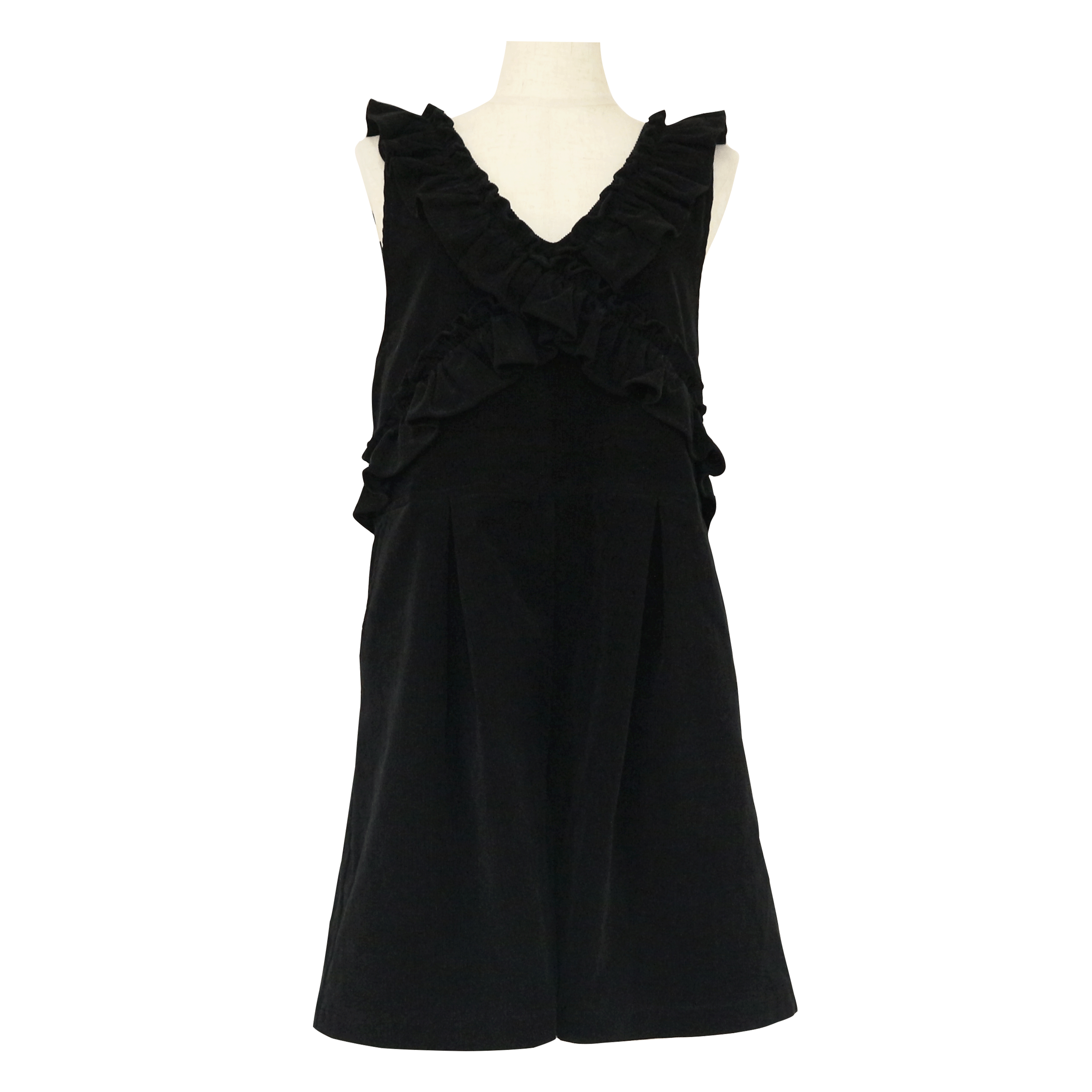 BayBee frill corduroy short allinone(black)