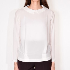 DOUBLE STANDARD CLOTHING シルックデュエット ジョーゼットブラウス