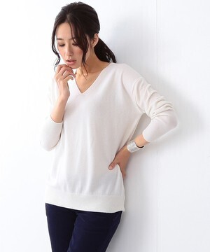 Demi-Luxe BEAMS 【セール】【Oggi12月号掲載】Demi‐Luxe BEAMS / カシミヤ Vネックプルオーバー(001675275) | デミルクスビームス(Demi-Luxe BEAMS) - MAGASEEK
