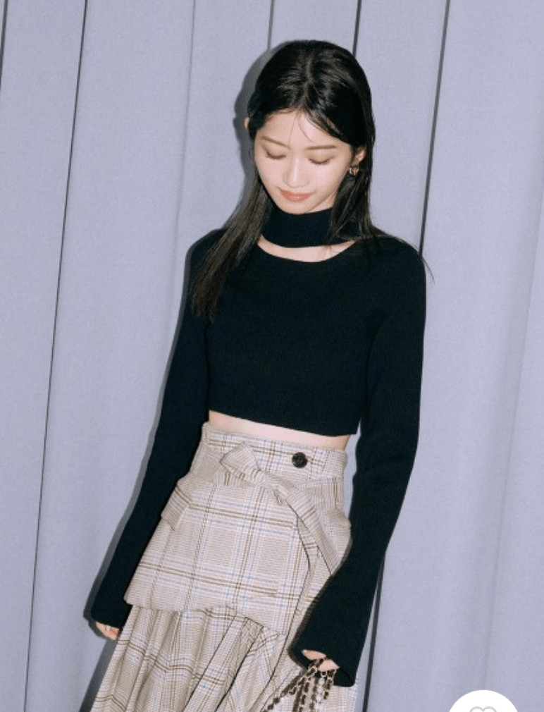Lily Brown チョーカーネッククロップドニット