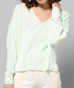 AZUL by moussy 12GサイドスリットV/N長袖PO