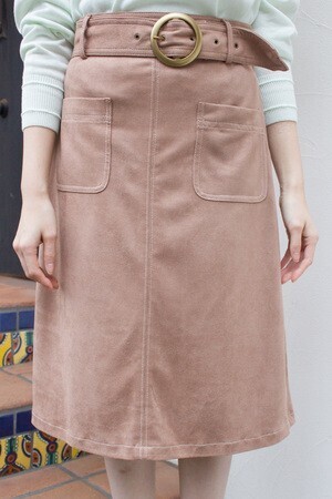 L'HOTEL 《SALE》スウェードペンシルスカート