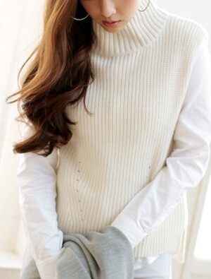 AZUL by moussy 5G A/Wバルキー片畦ニット×シャツSET