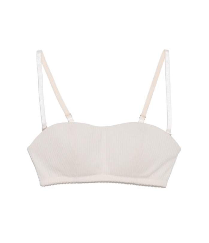 Lily Brown 【LILY BROWN Lingerie】ソフトリブライククロス ストラップレスブラ