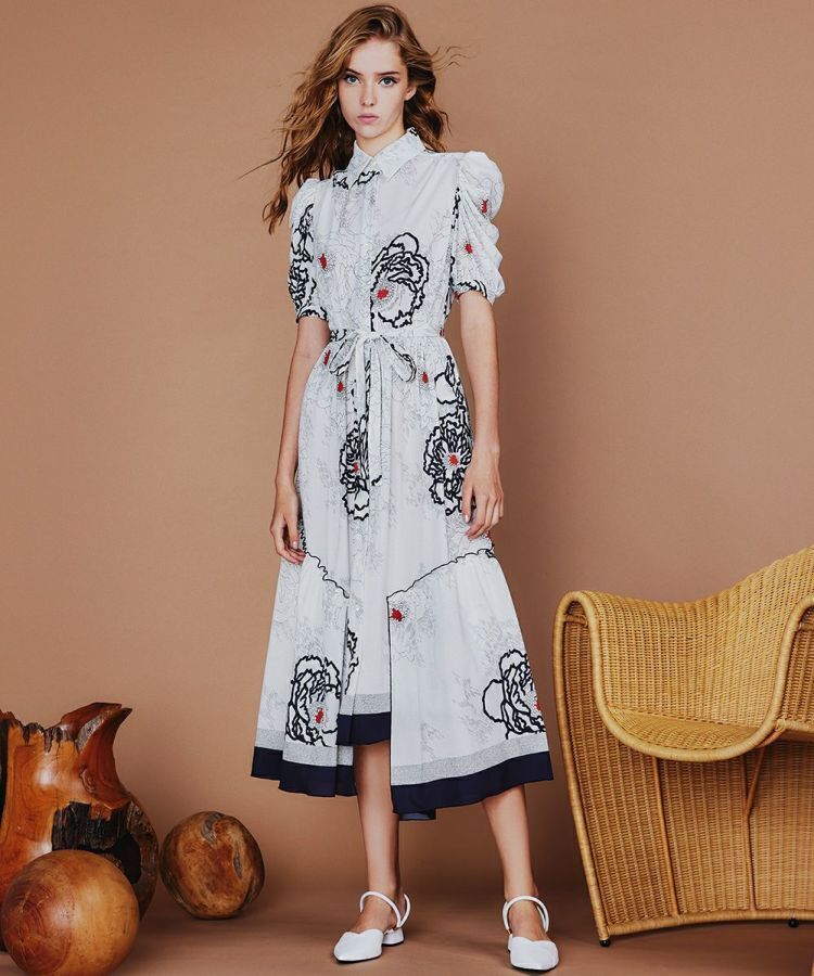 CORCOVADO Polyester Smooth Jersey シャツドレス