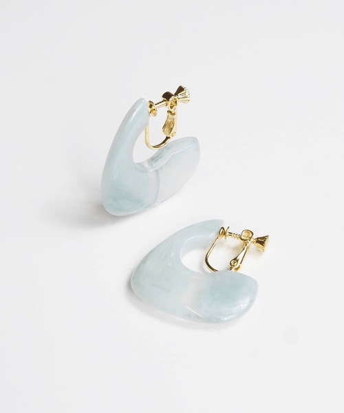 VATSURICA 【m-300E(BL)】《mia trim》 ニュアンスカラーアクリルイヤリング