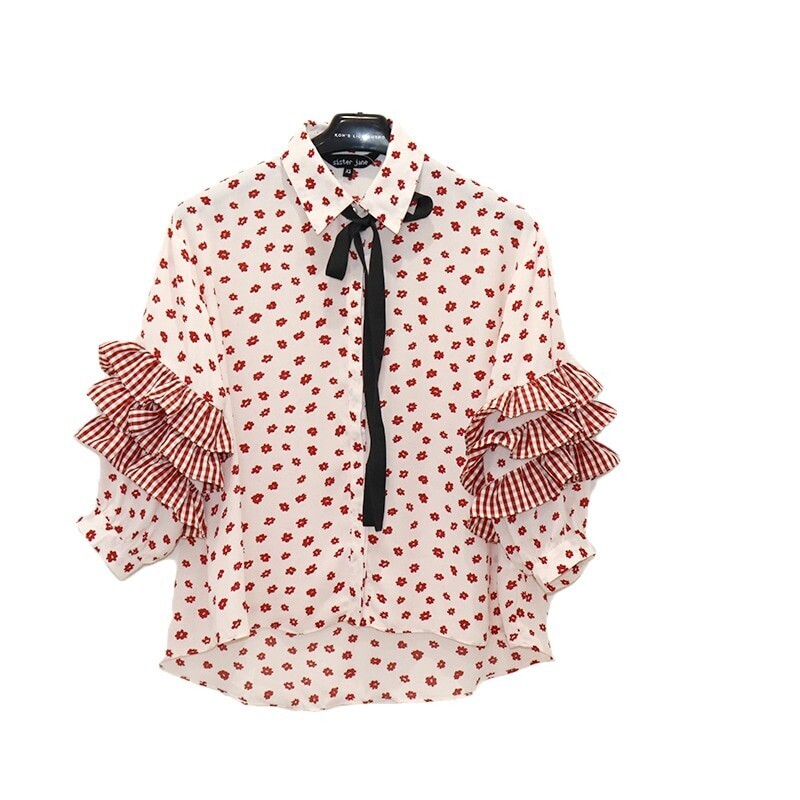 sister jane si Petal Post Ruffle Bow Blouse