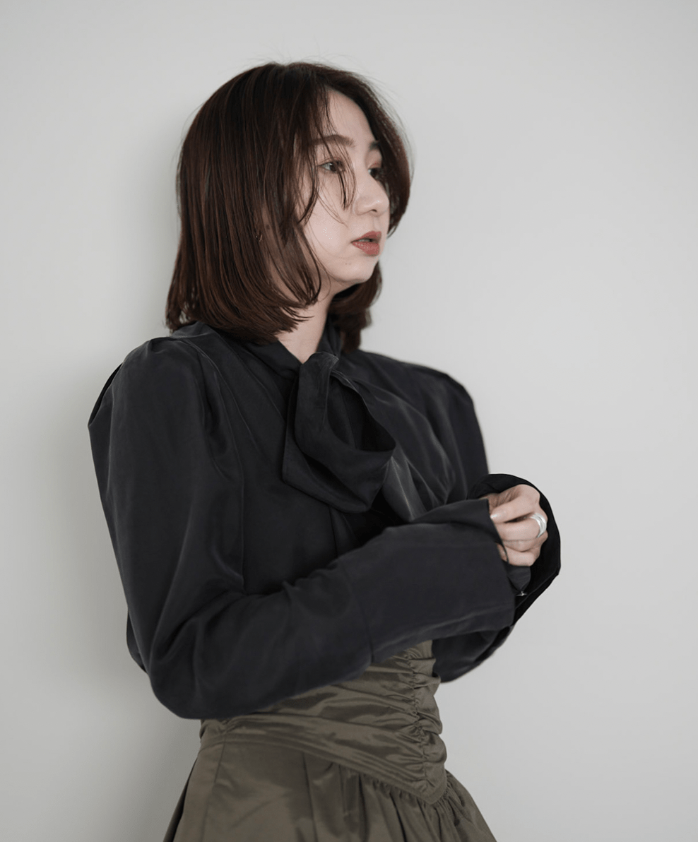 FRAY I.D Silk Bou Blouse