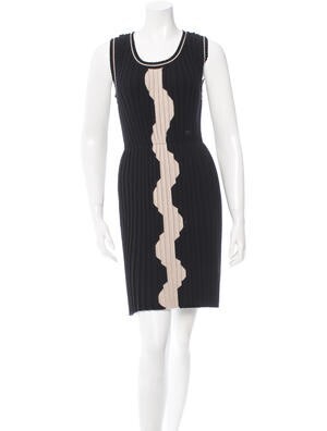 CHANEL Wool Pleated Dress