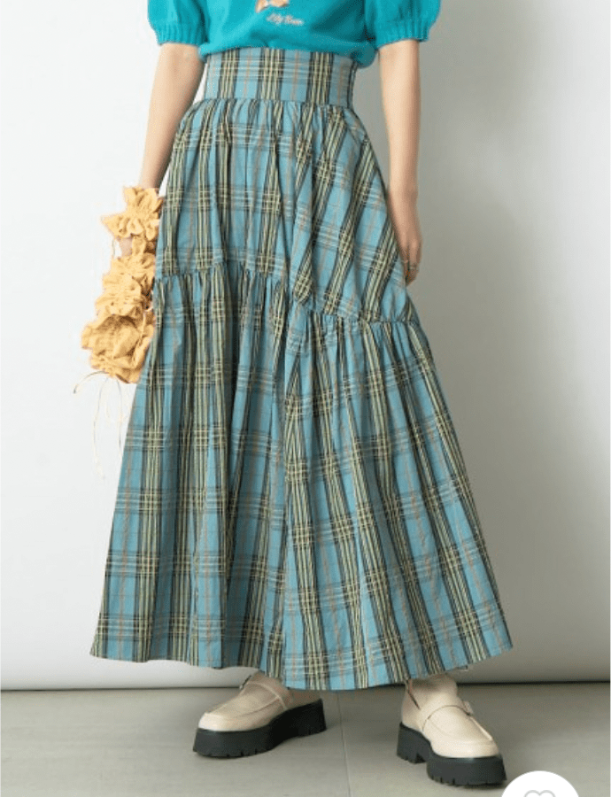 Lily Brown レースアップタフタスカート