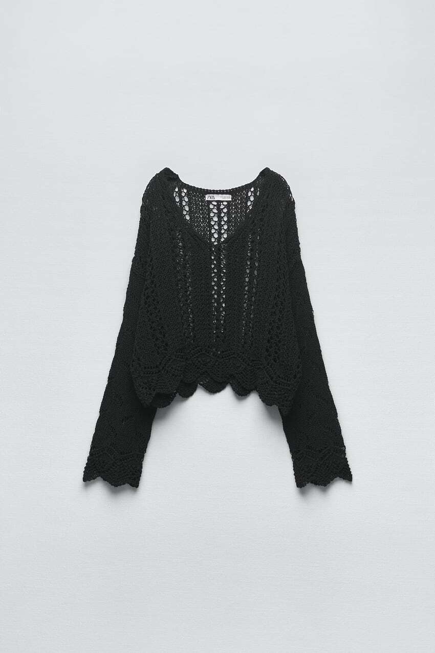 ZARA オーバーサイズ オープンニット セーター