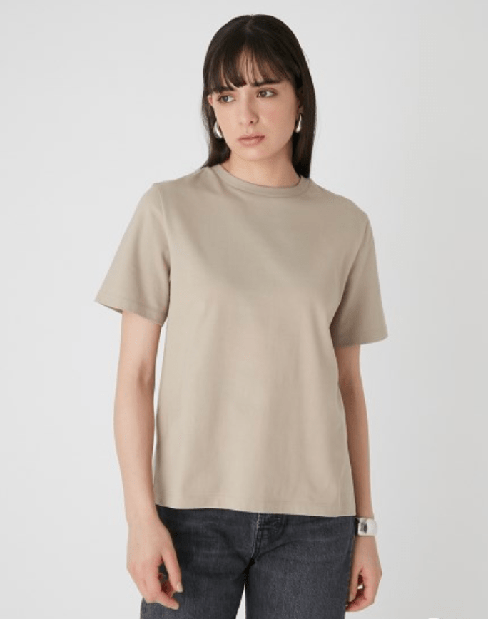 Mila Owen 2サイズシルエットハイラインTシャツ【ウォッシャブル】