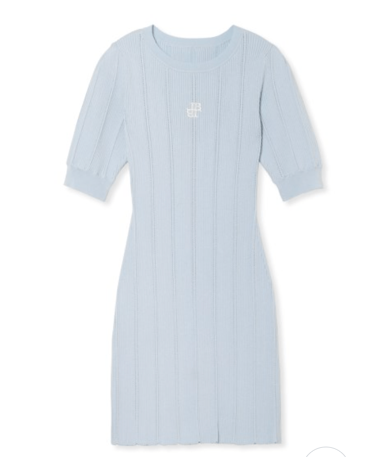 Lily Brown ロゴモチーフニットワンピース