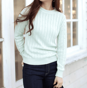 AZUL by moussy ミリオンホットケーブルボトルネックプルオーバー