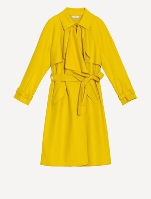 MAX & Co. Lightweight deconstructed trench coat mustard