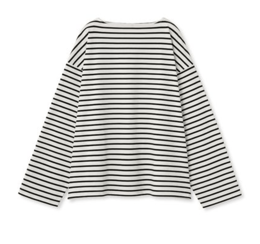 Mila Owen ボートネックボーダーワイドTシャツ