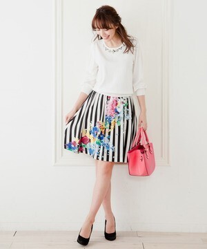 DOLLY GIRL BY ANNA SUI ストライプフラワー スカート