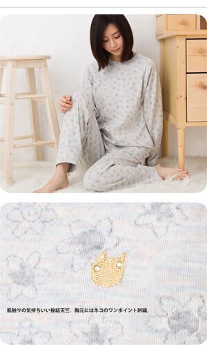 tsumori chisato SLEEP 接結天竺ジャガードフラワー パジャマ