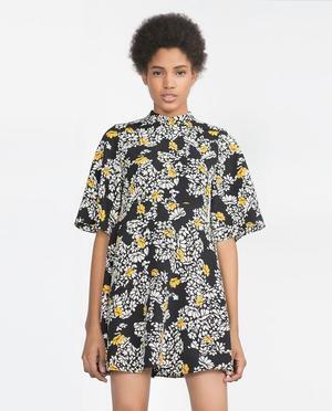 ZARA Floral Flowing Dress