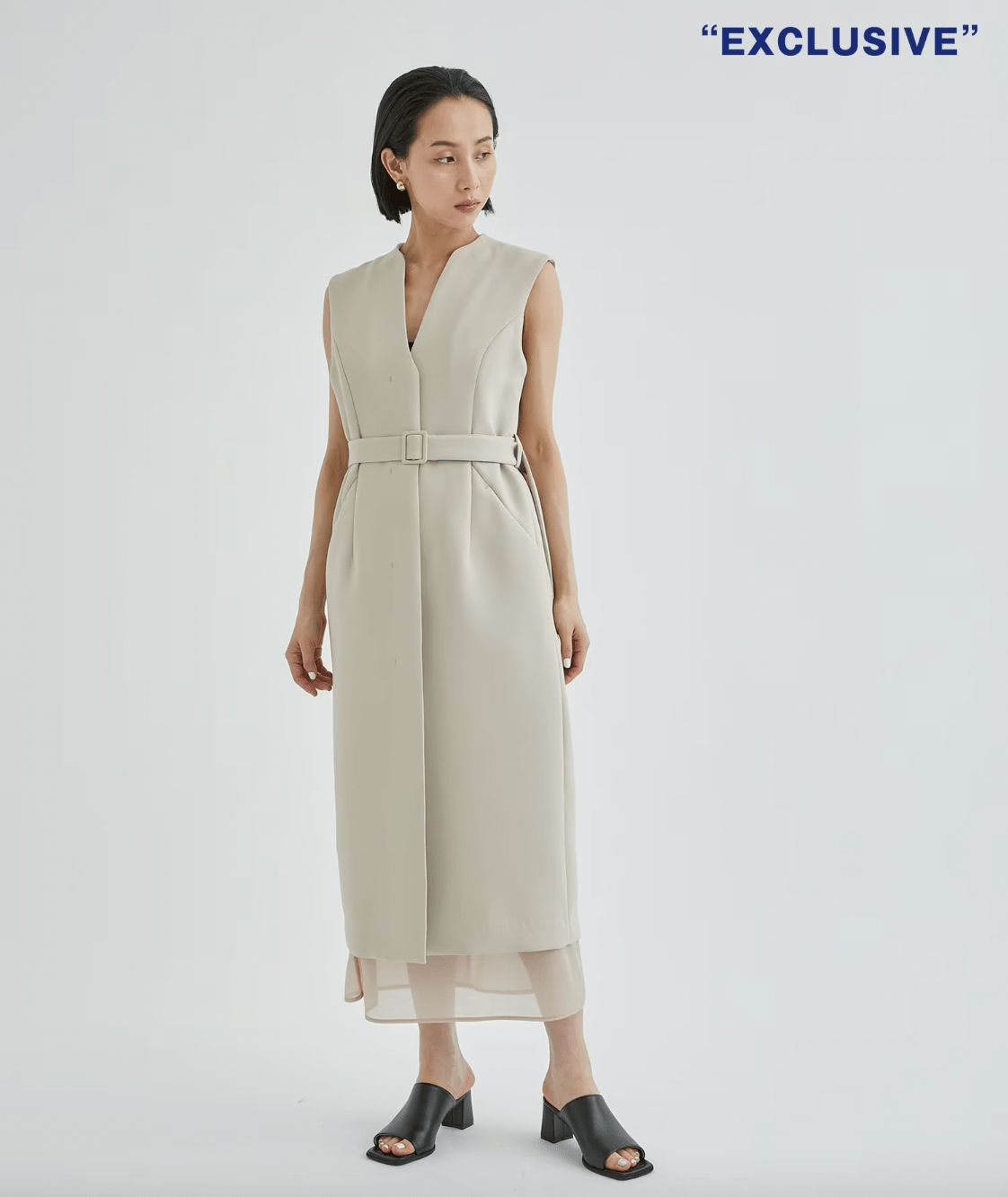 THE TOKYO THE PERMANENT EYE V neck gilet one-piece
