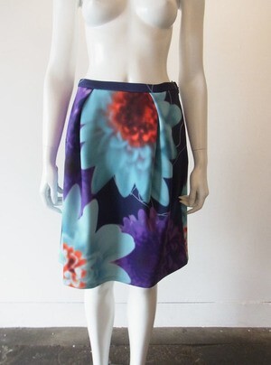 facette*30 花柄タックスカート