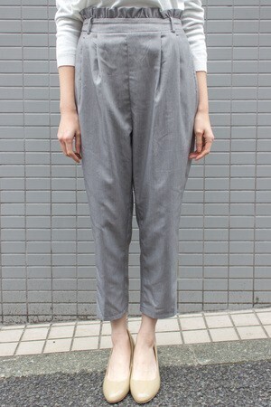 Bonica Studio ウェストリボンテーパードパンツ