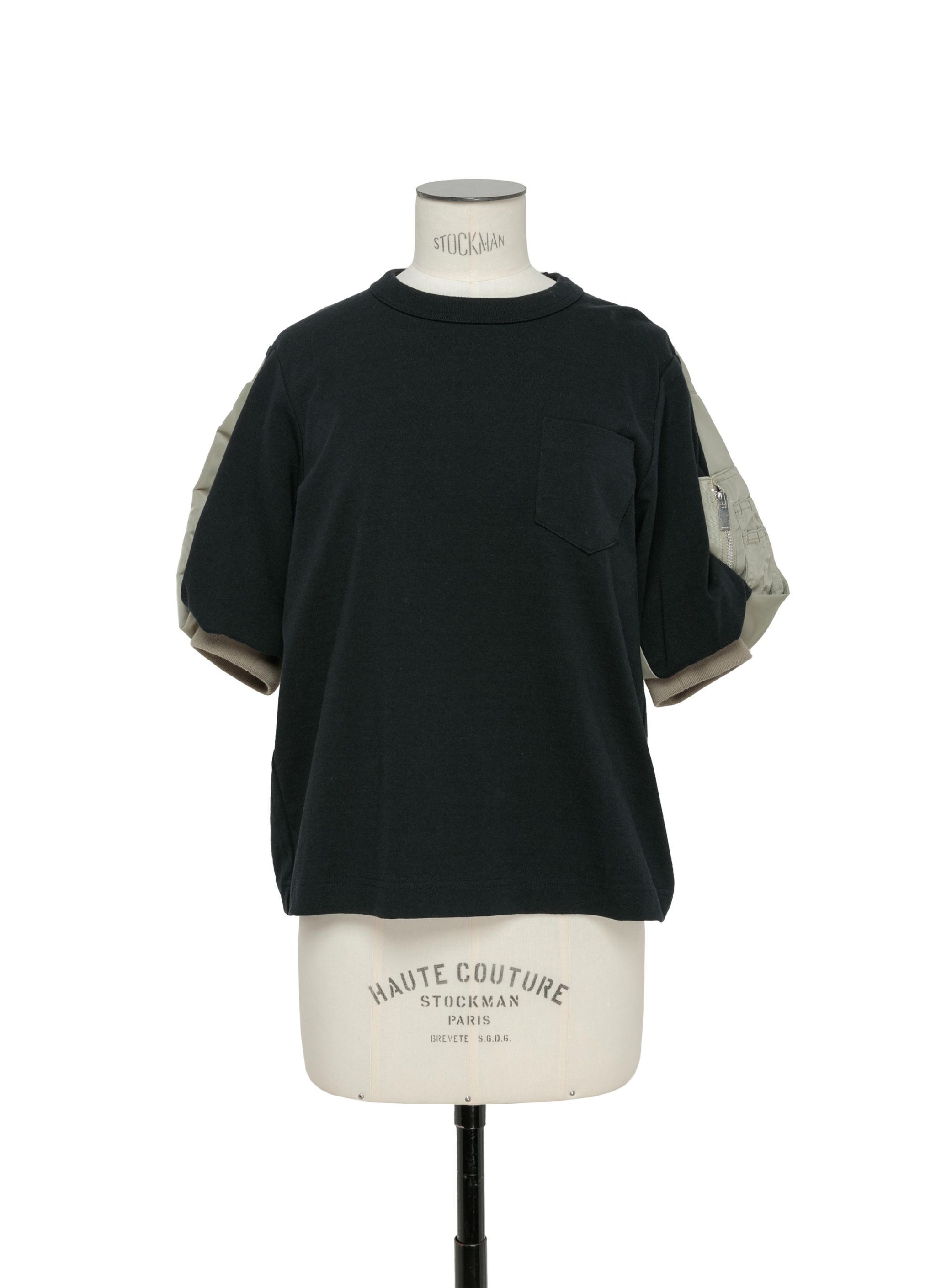 sacai Nylon Twill Mix Cotton Jersey T-Shirt