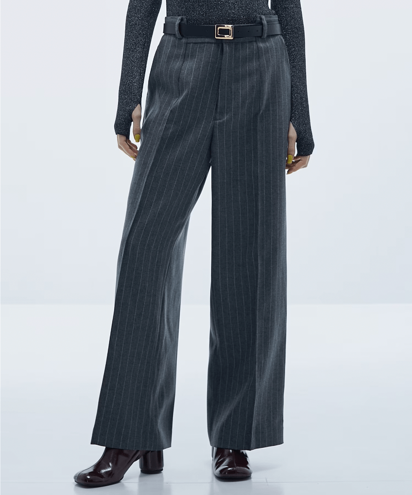 STUDIOUS Side Paneled Trousers Pinstripe