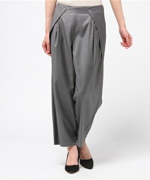 NOMBRE IMPAIR 杉綾ピンストライプ ワイドクロップドパンツ