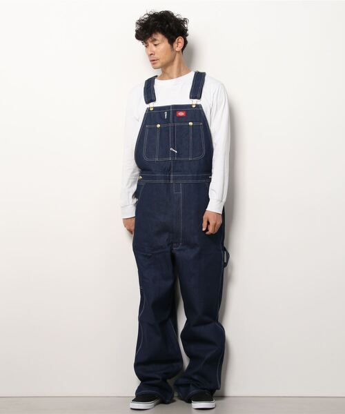 Dickies ディッキーズ インディゴ ヒッコリー デニムオーバーオール