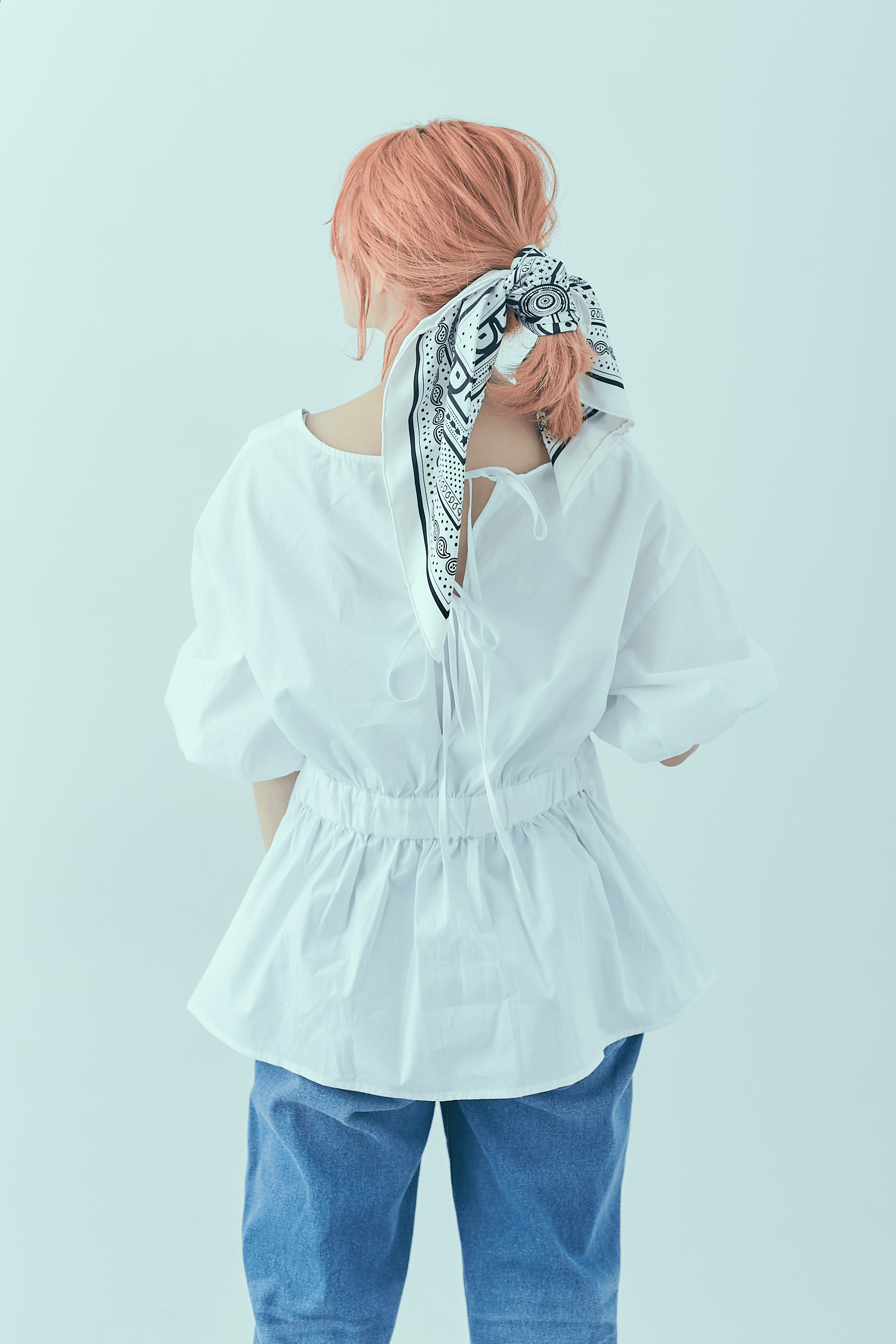 mite SAORI TANABE コラボ puff sleeve blouse