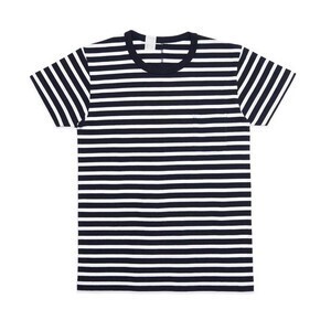 N.HOOLYWOOD 2 RCH CREW NECK T-SHIRT NAVY BORDER