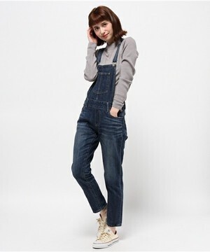 X-girl DENIM SALOPETTE PANTS