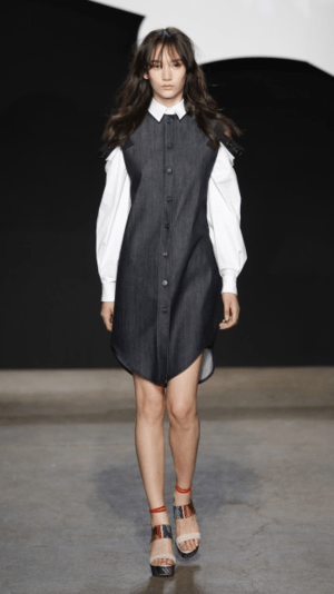 ADEAM Indigo deconstructed shirtdress