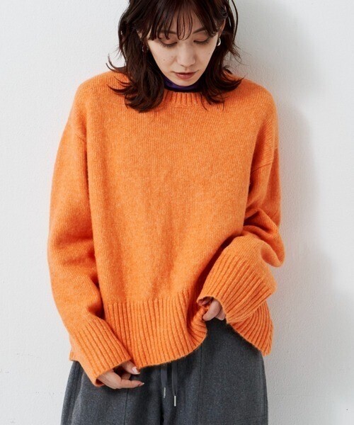 Auntie Rosa Holiday クルーネックワイドシルエットプルオーバー