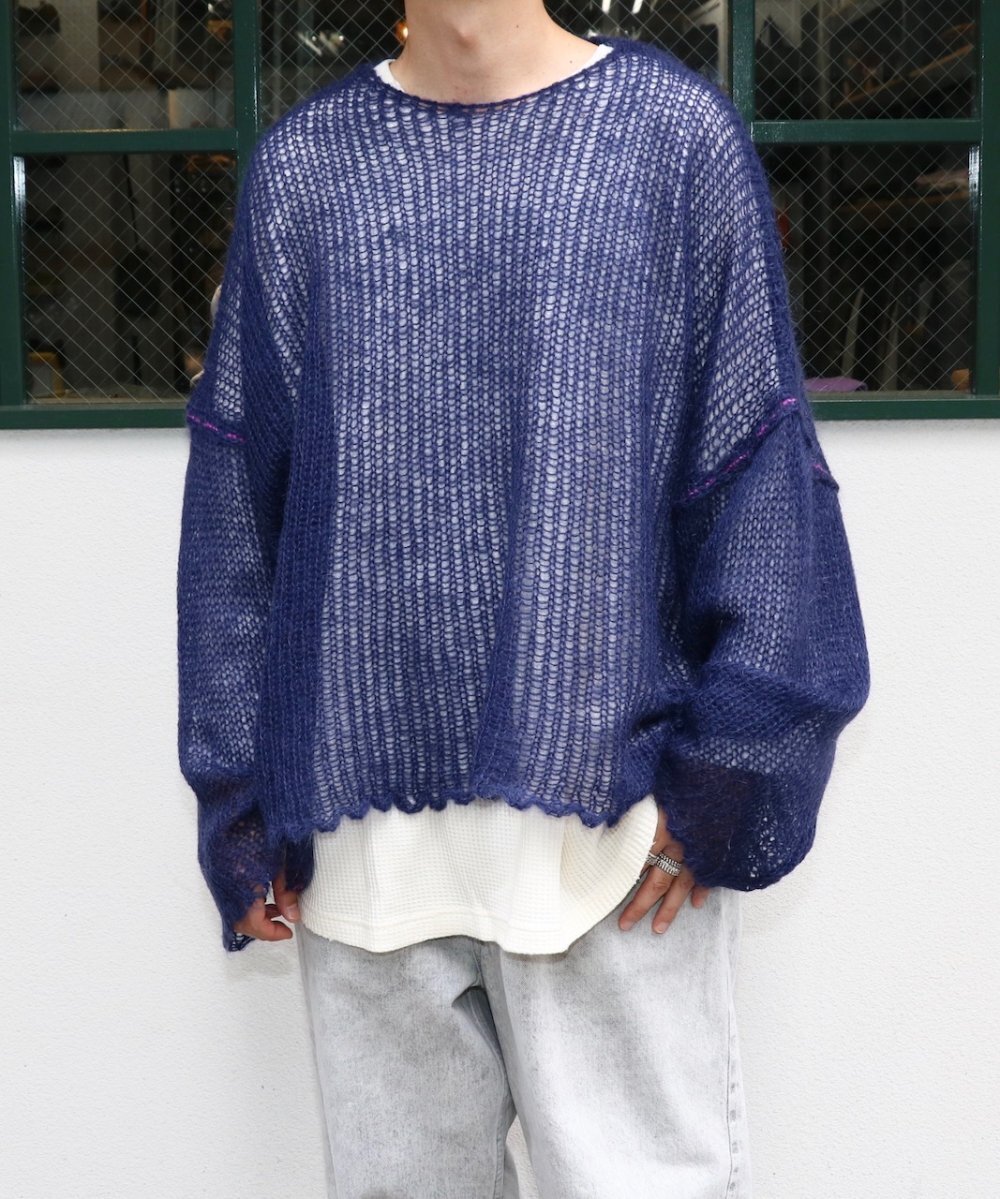 SandWaterr RESEARCHED BOAT NECK SWEATER MOHAIR MIX YARN