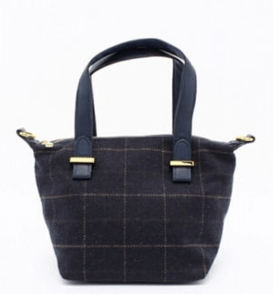 COOCO 【27203105】チェック×フェイクレザー2wayミニトートバッグ