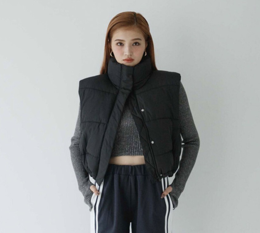 GRL ショート丈中綿ダウンベスト