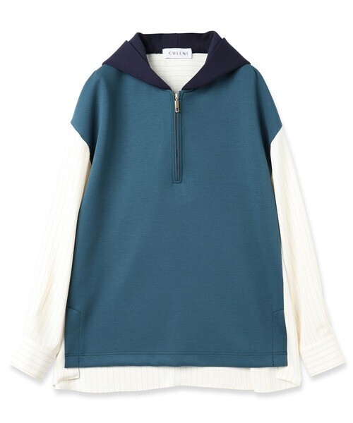 CULLNI Half zip Bi Color Pullover Hoodie