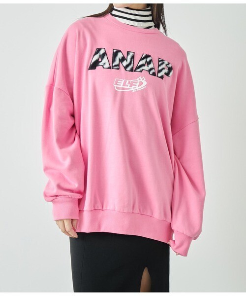 ANAP 【エルフ荒川×ANAP】コラボゼブラファーロゴワッペンビックスウェット