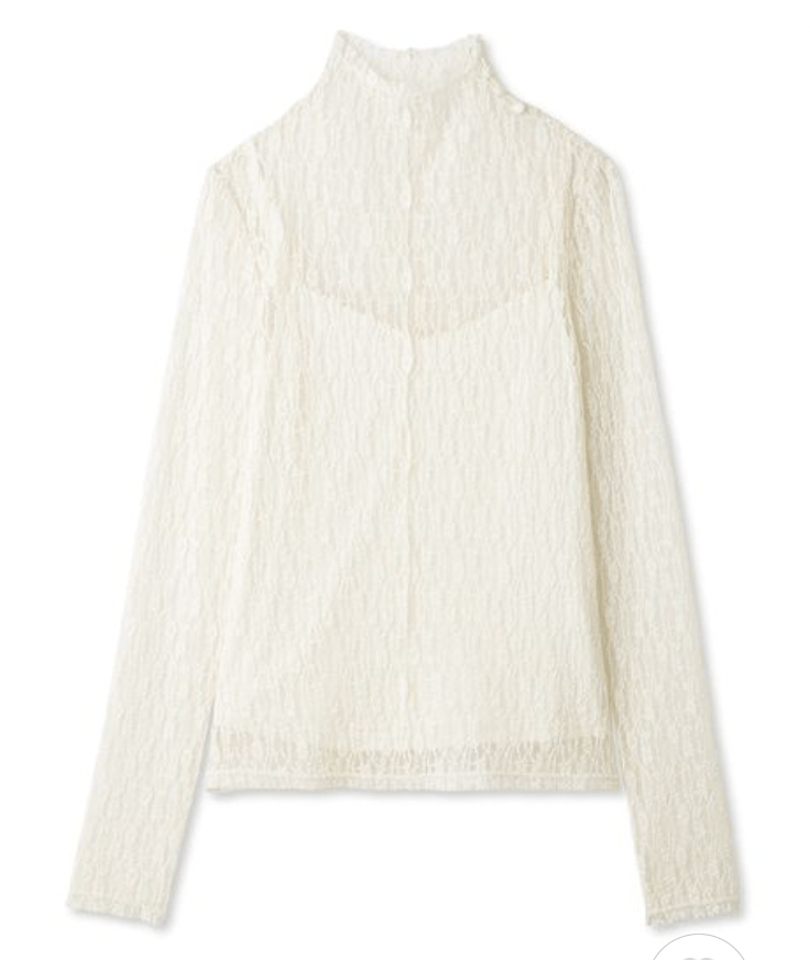 FRAY I.D ストレッチレースハイネックトップス