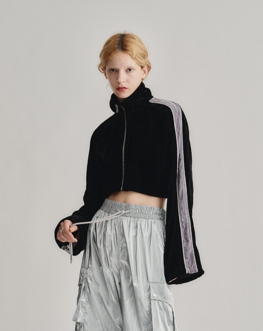 led.tokyo VELOUR TRACK SHORT JACKET
