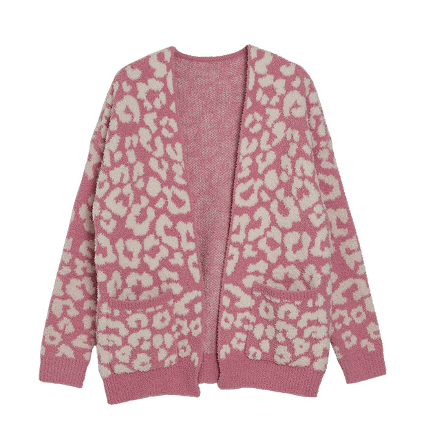 MICALLE MICALLE leopard knit cardigan