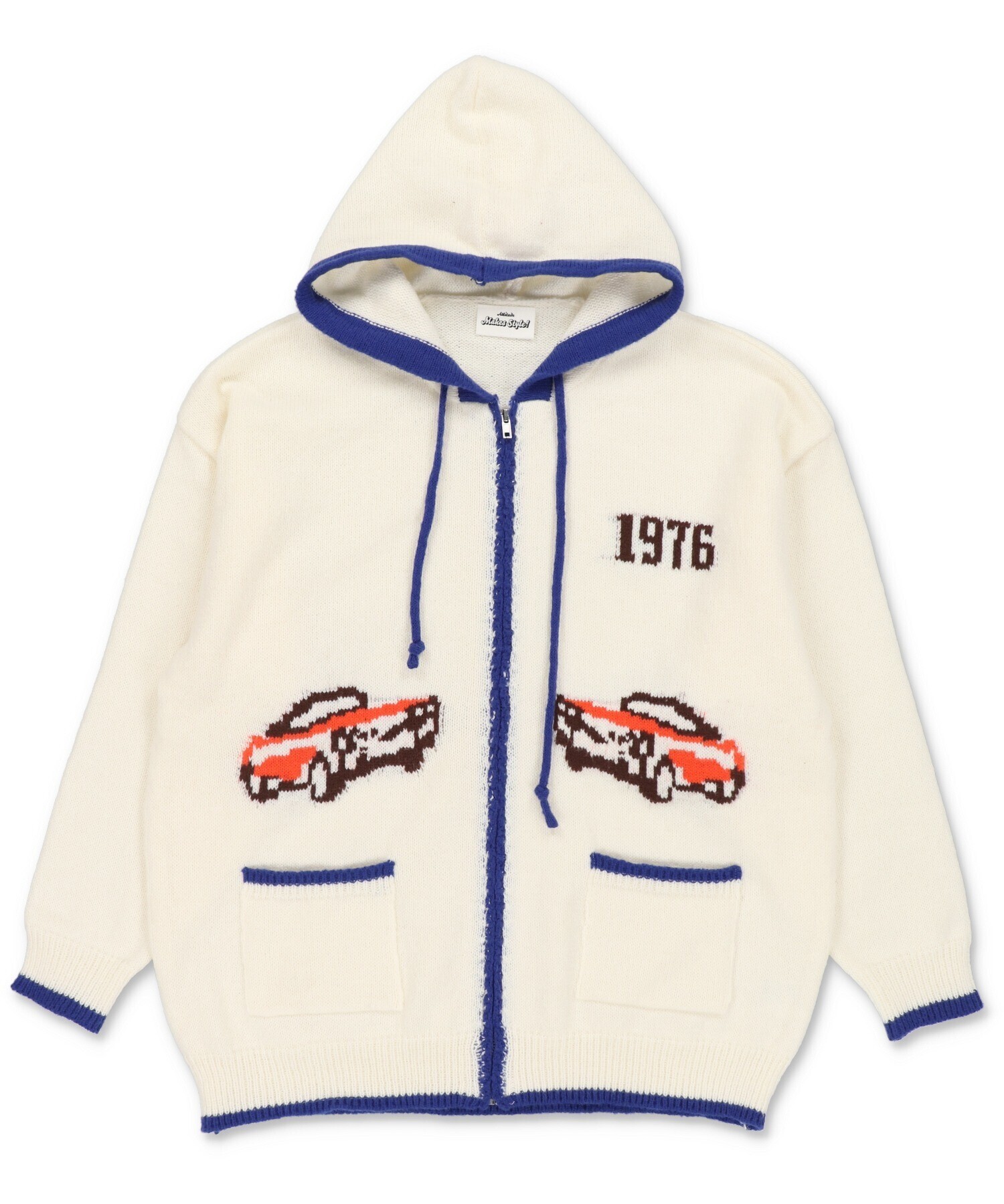 SPINNS ニットジップパーカー　CAR