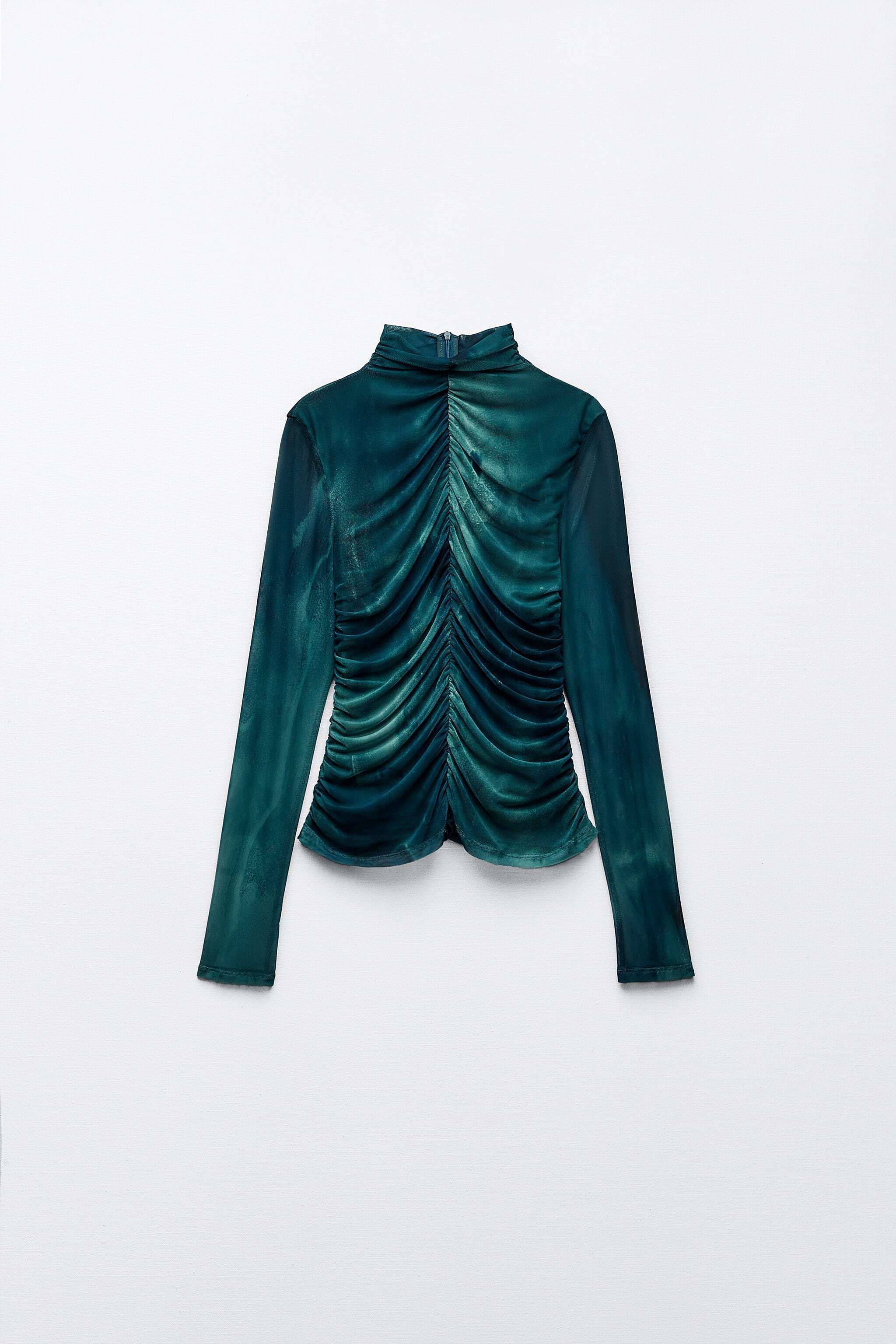ZARA チュールプリント トップス