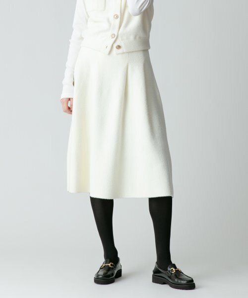 allureville モールWフェイスニットスカート